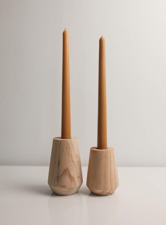 PORTE-BOUGIE EN BOIS DE PIN