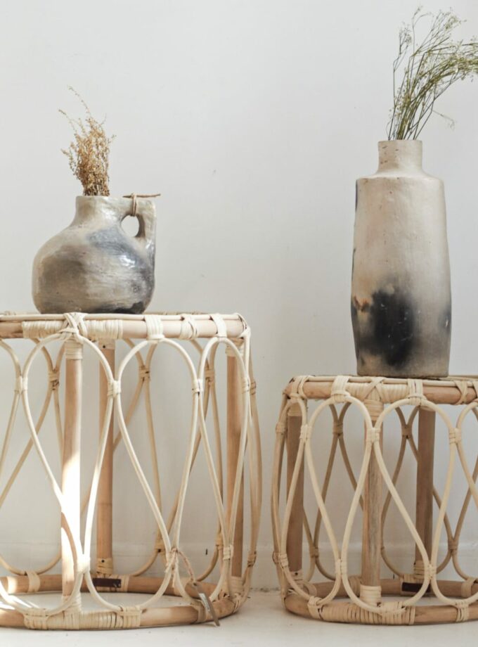 TABOURET EN ROTIN